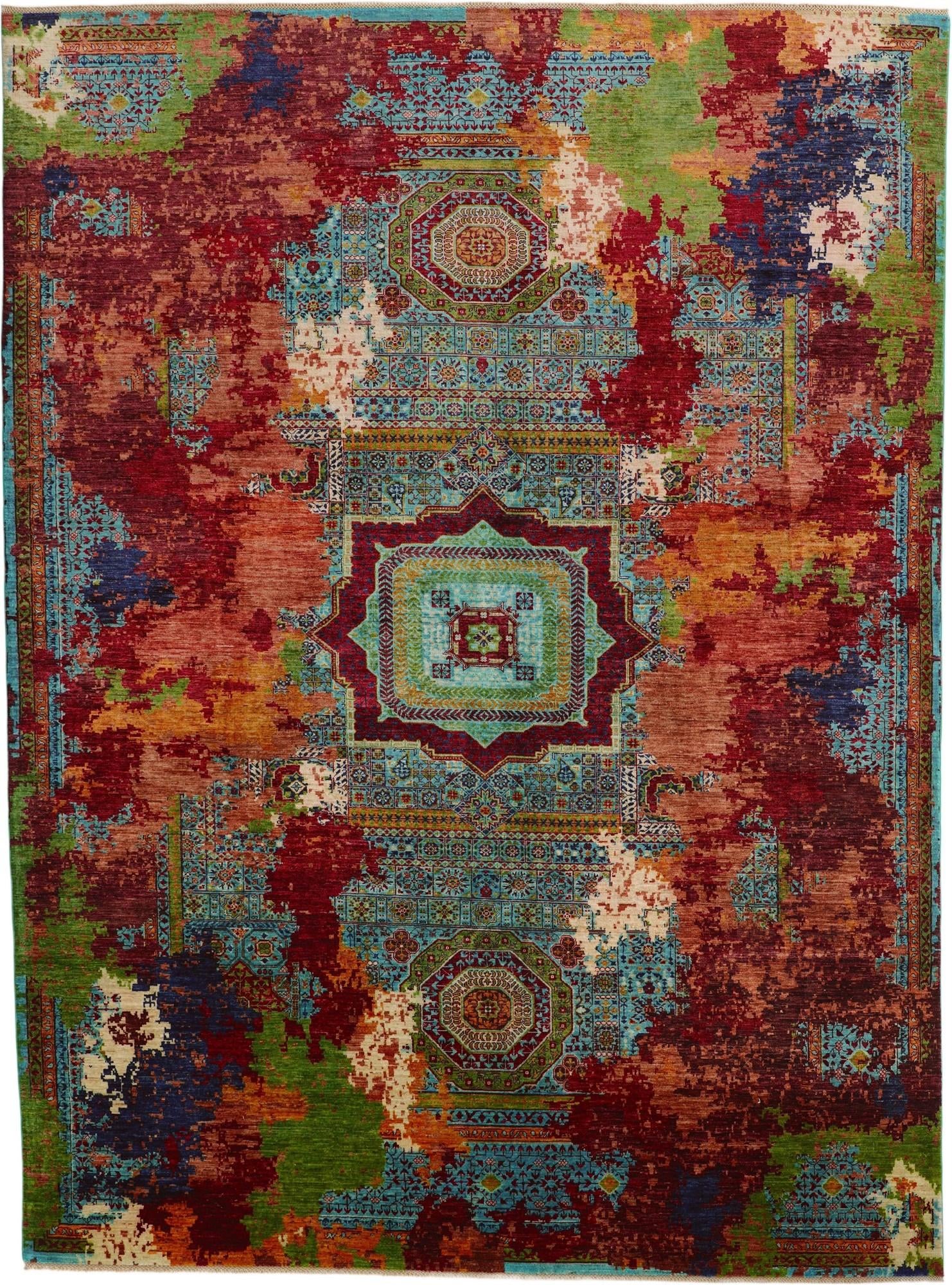 10' 1 x 13' 5 Hand Knotted Mamluk Ziegler Rug