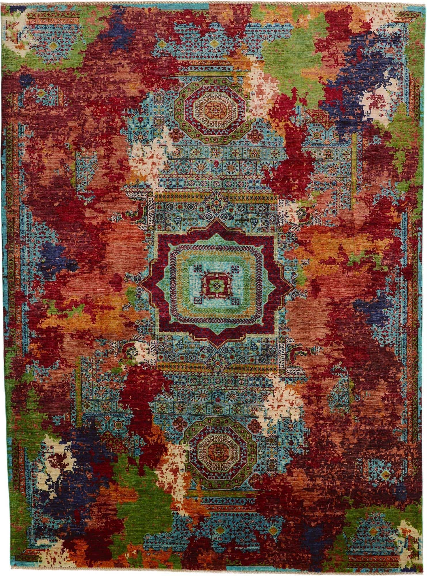 10' 1 x 13' 5 Hand Knotted Mamluk Ziegler Rug