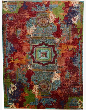 10' 1 x 13' 5 Hand Knotted Mamluk Ziegler Rug