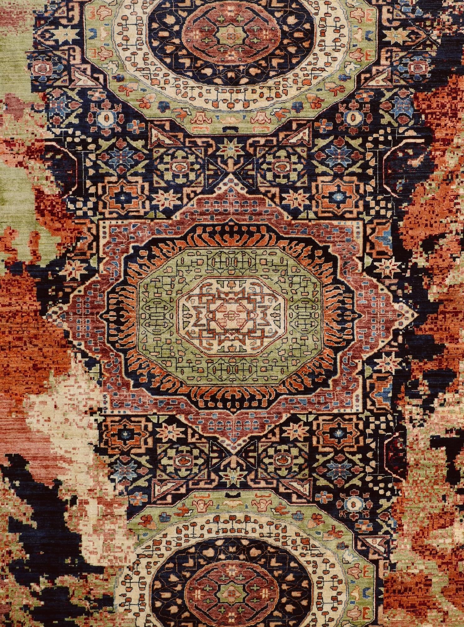 8' x 10' 2 Hand Knotted Mamluk Ziegler Rug