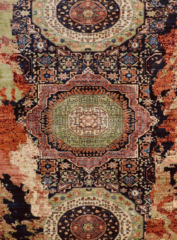 8' x 10' 2 Hand Knotted Mamluk Ziegler Rug