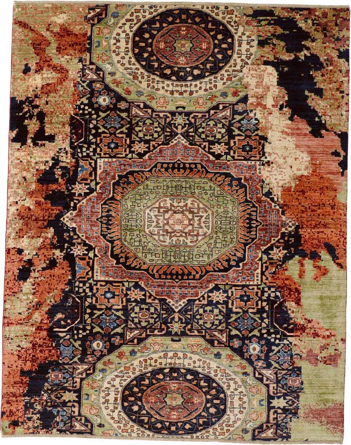 8' x 10' 2 Hand Knotted Mamluk Ziegler Rug