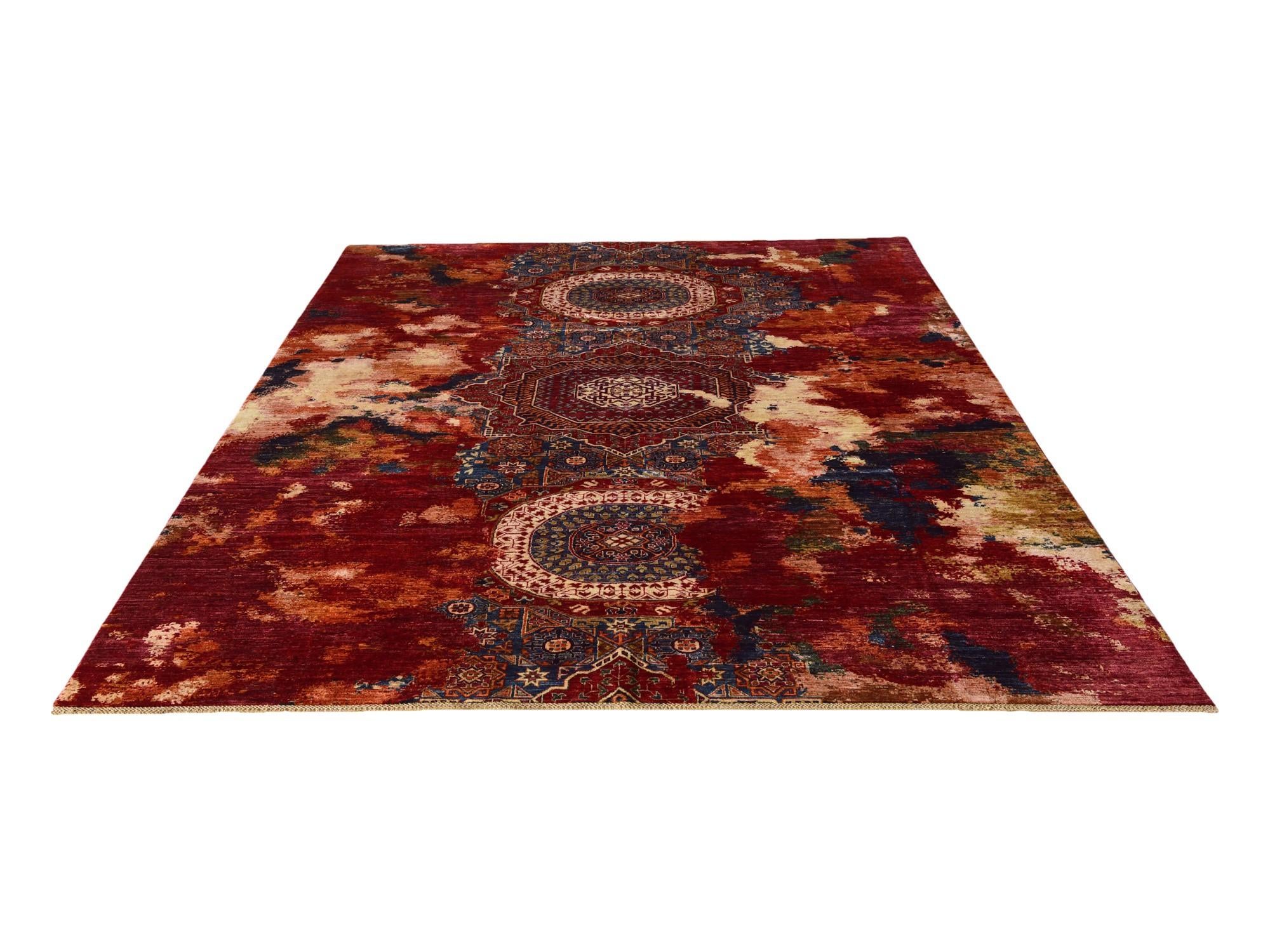 9' x 12' Hand Knotted Mamluk Ziegler Rug