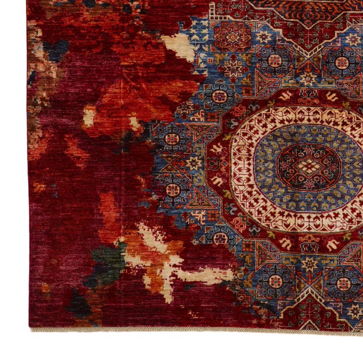 Detail image of 9' x 12' Hand Knotted Mamluk Ziegler Rug