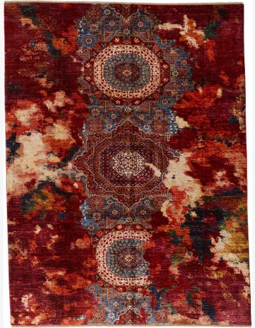 9' x 12' Hand Knotted Mamluk Ziegler Rug