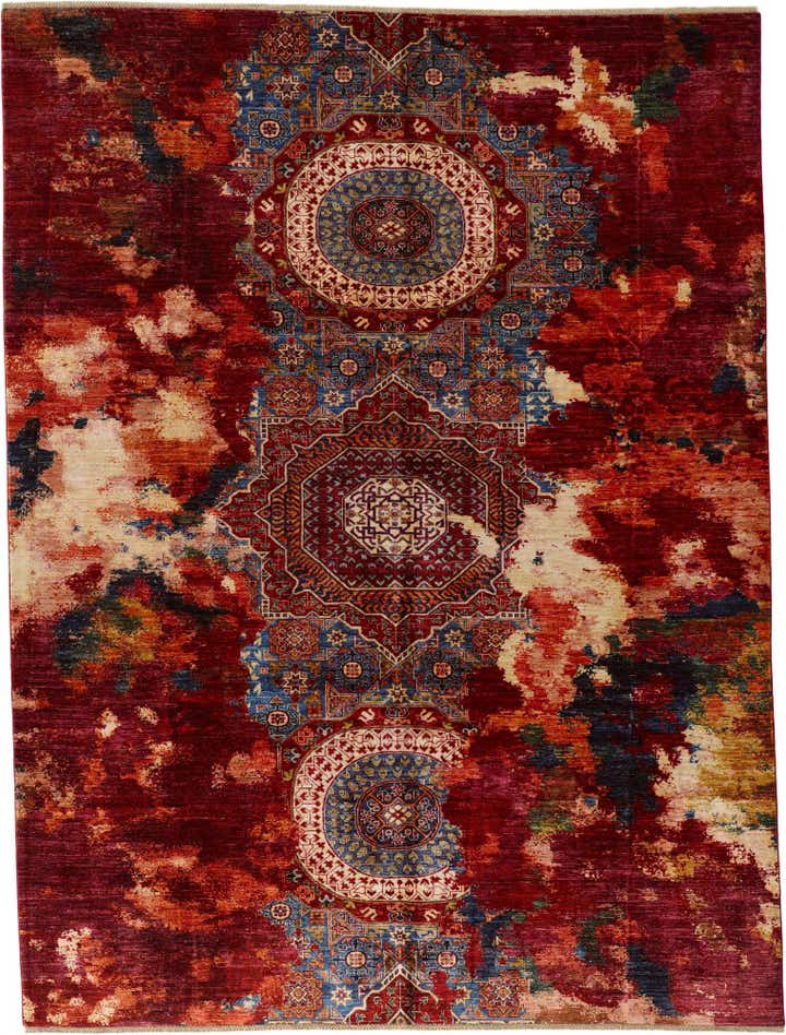 9' x 12' Hand Knotted Mamluk Ziegler Rug