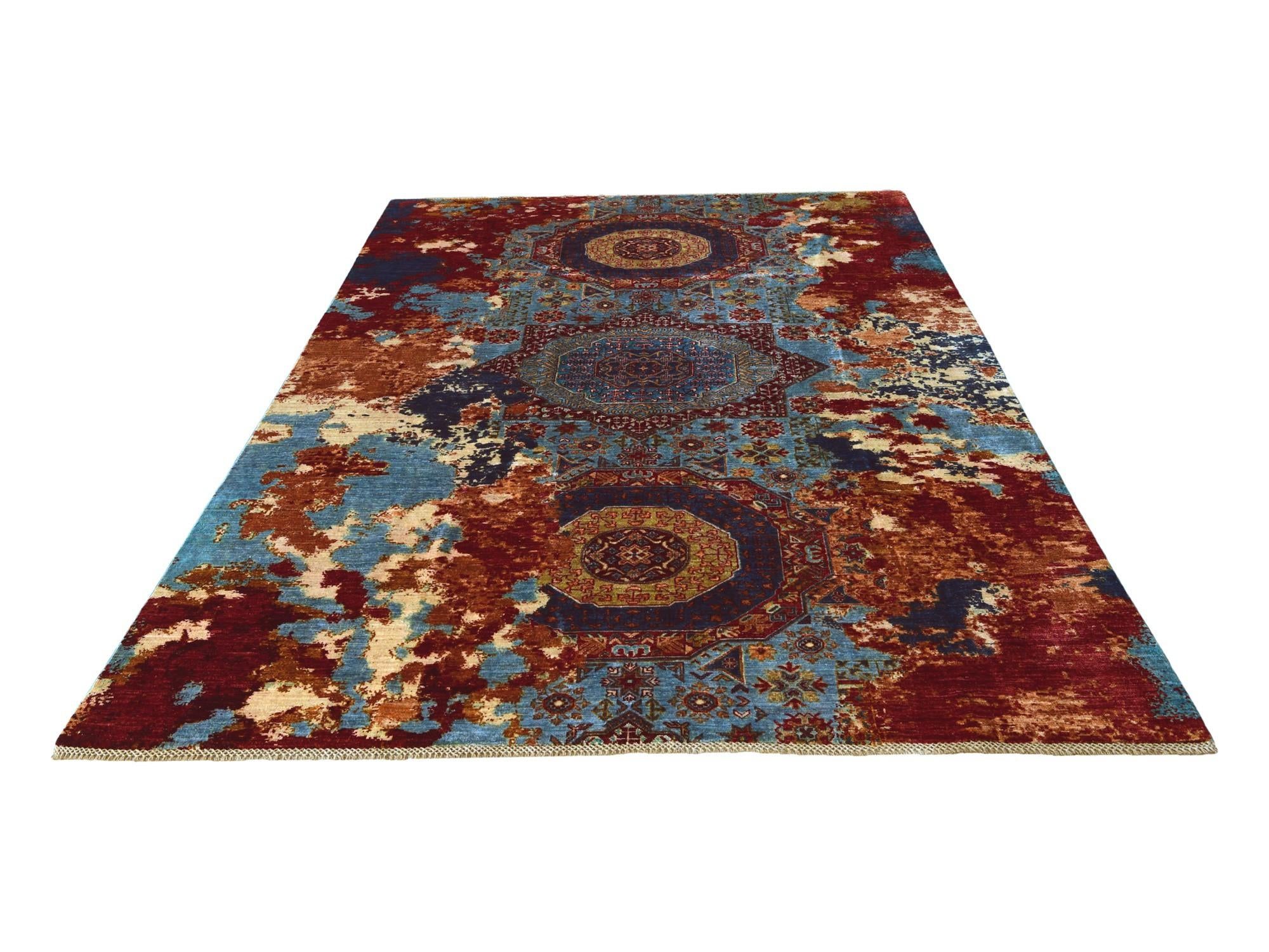 6' 8 x 9' 11 Hand Knotted Mamluk Ziegler Rug