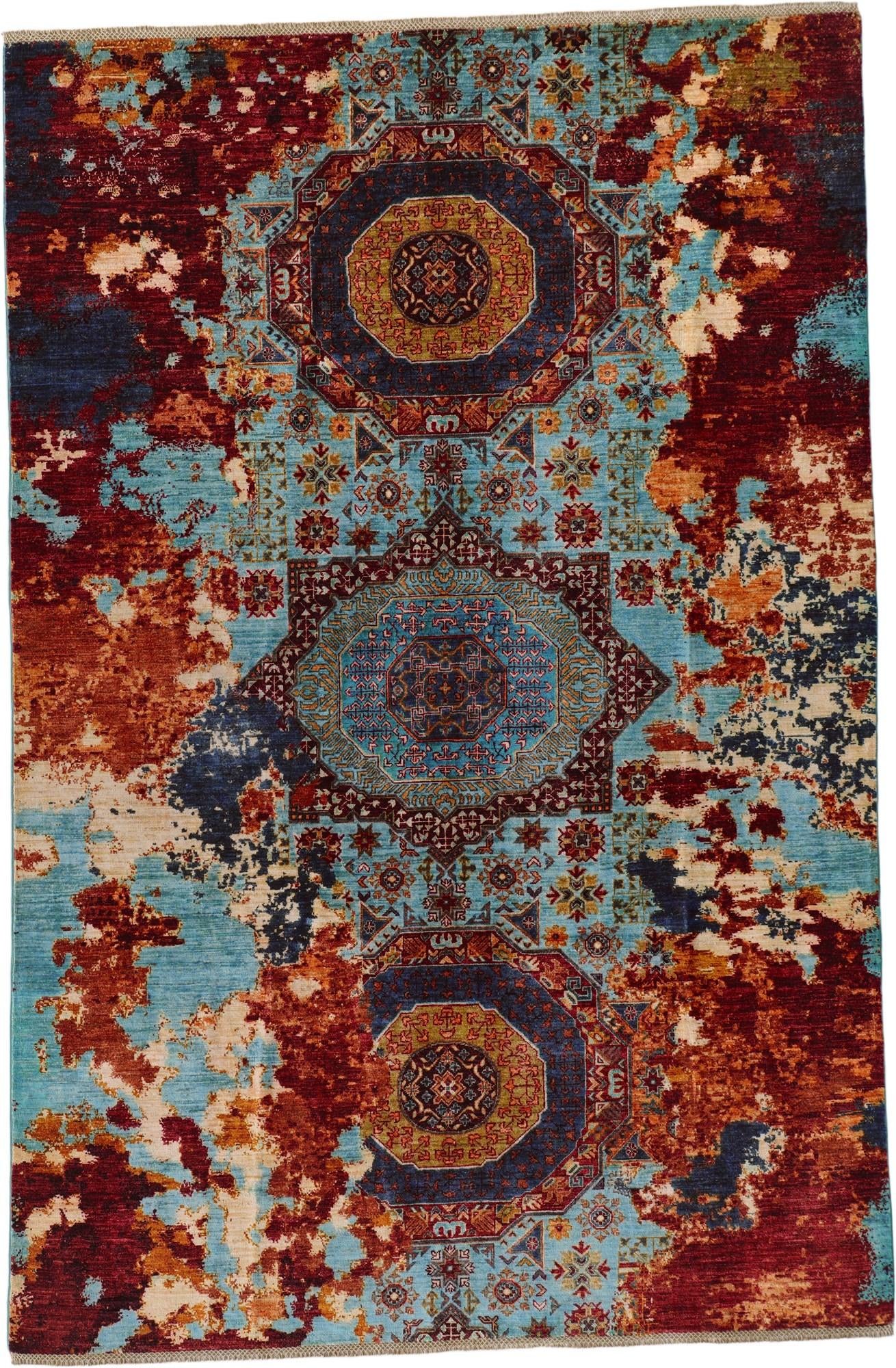 6' 8 x 9' 11 Hand Knotted Mamluk Ziegler Rug