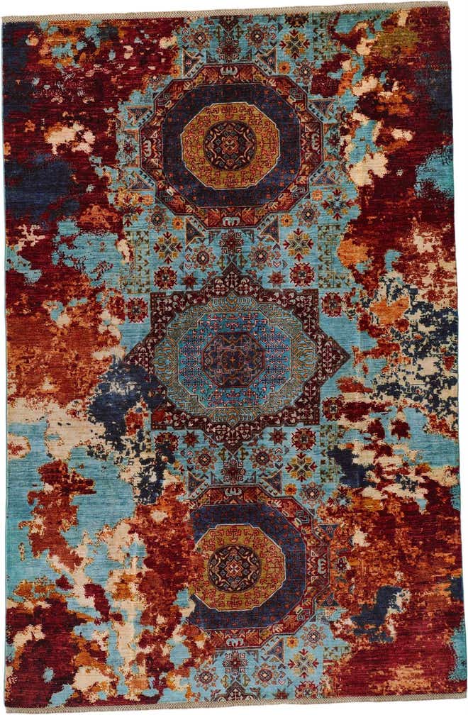 6' 8 x 9' 11 Hand Knotted Mamluk Ziegler Rug