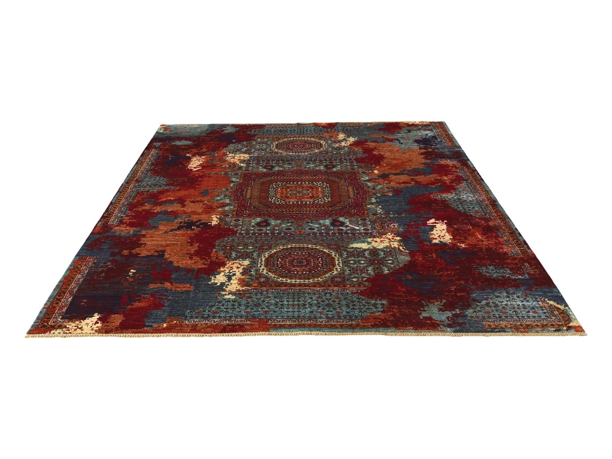 8' 10 x 10' 3 Hand Knotted Mamluk Ziegler Rug