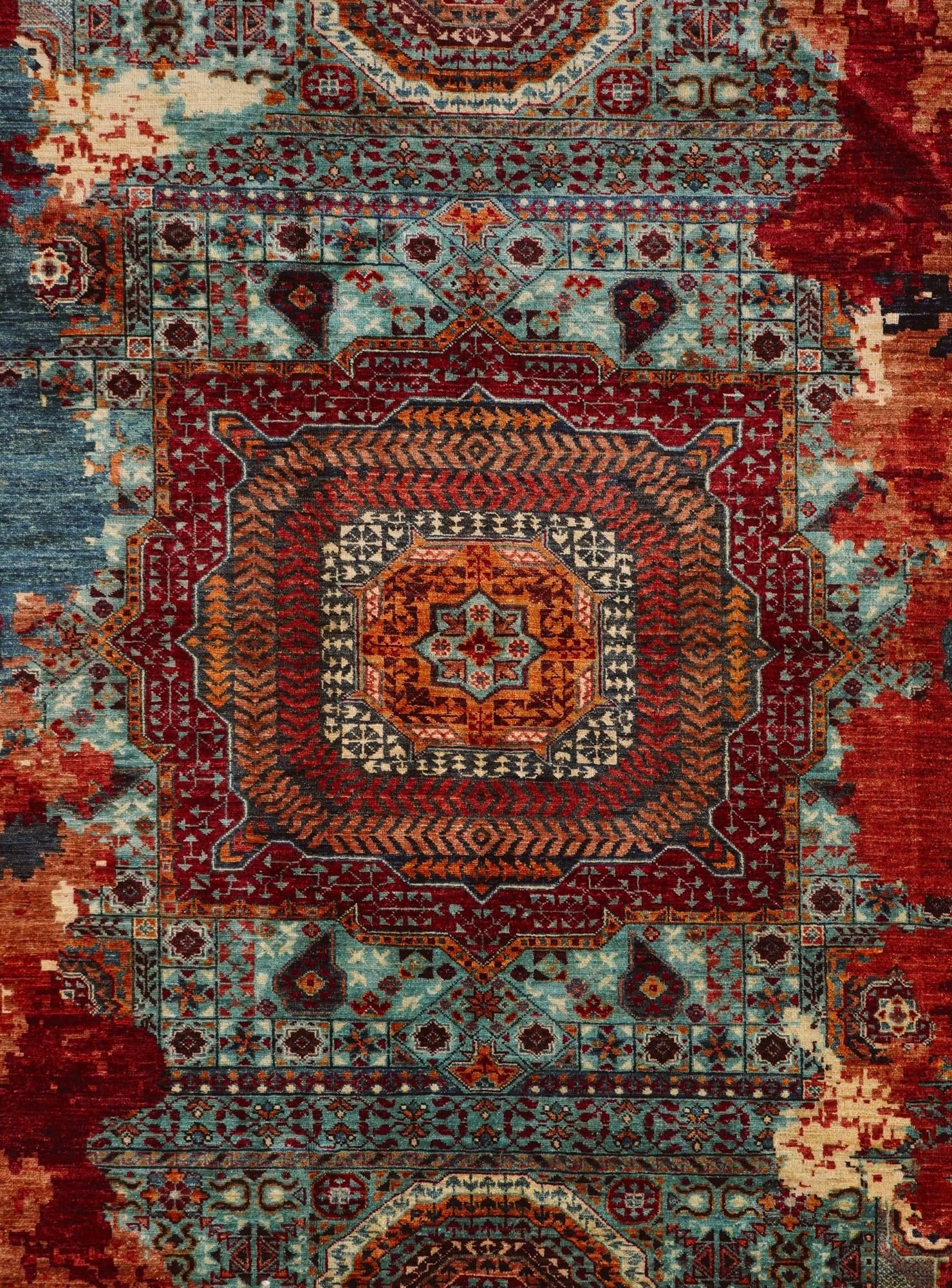 8' 10 x 10' 3 Hand Knotted Mamluk Ziegler Rug
