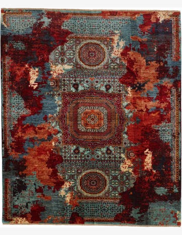 8' 10 x 10' 3 Hand Knotted Mamluk Ziegler Rug