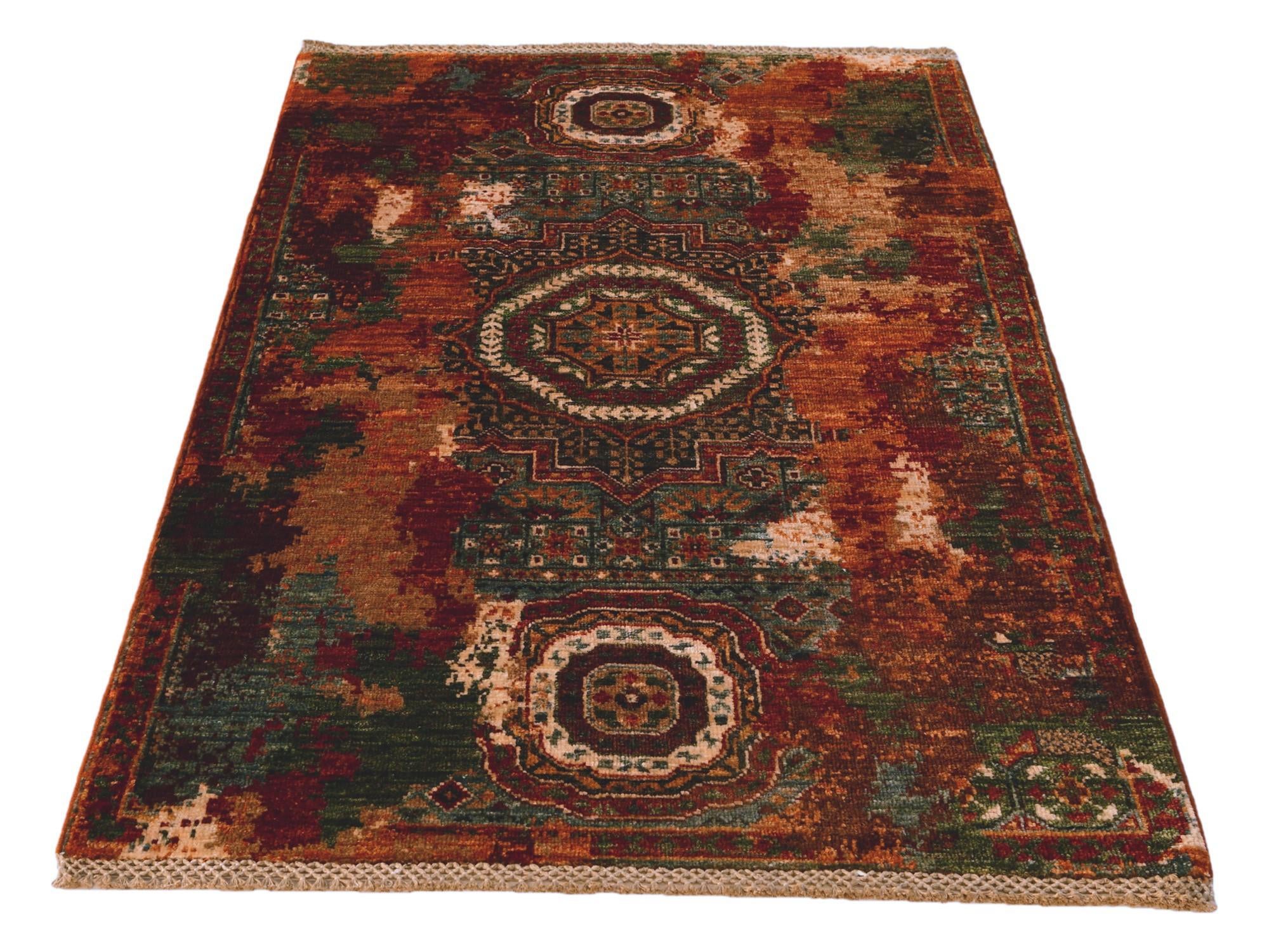 2' 9 x 4' 3 Hand Knotted Mamluk Ziegler Rug