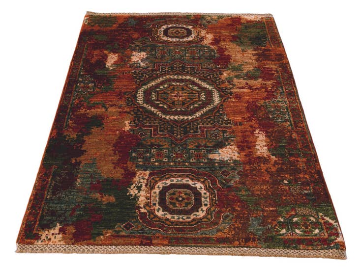 Detail image of 2' 9 x 4' 3 Hand Knotted Mamluk Ziegler Rug