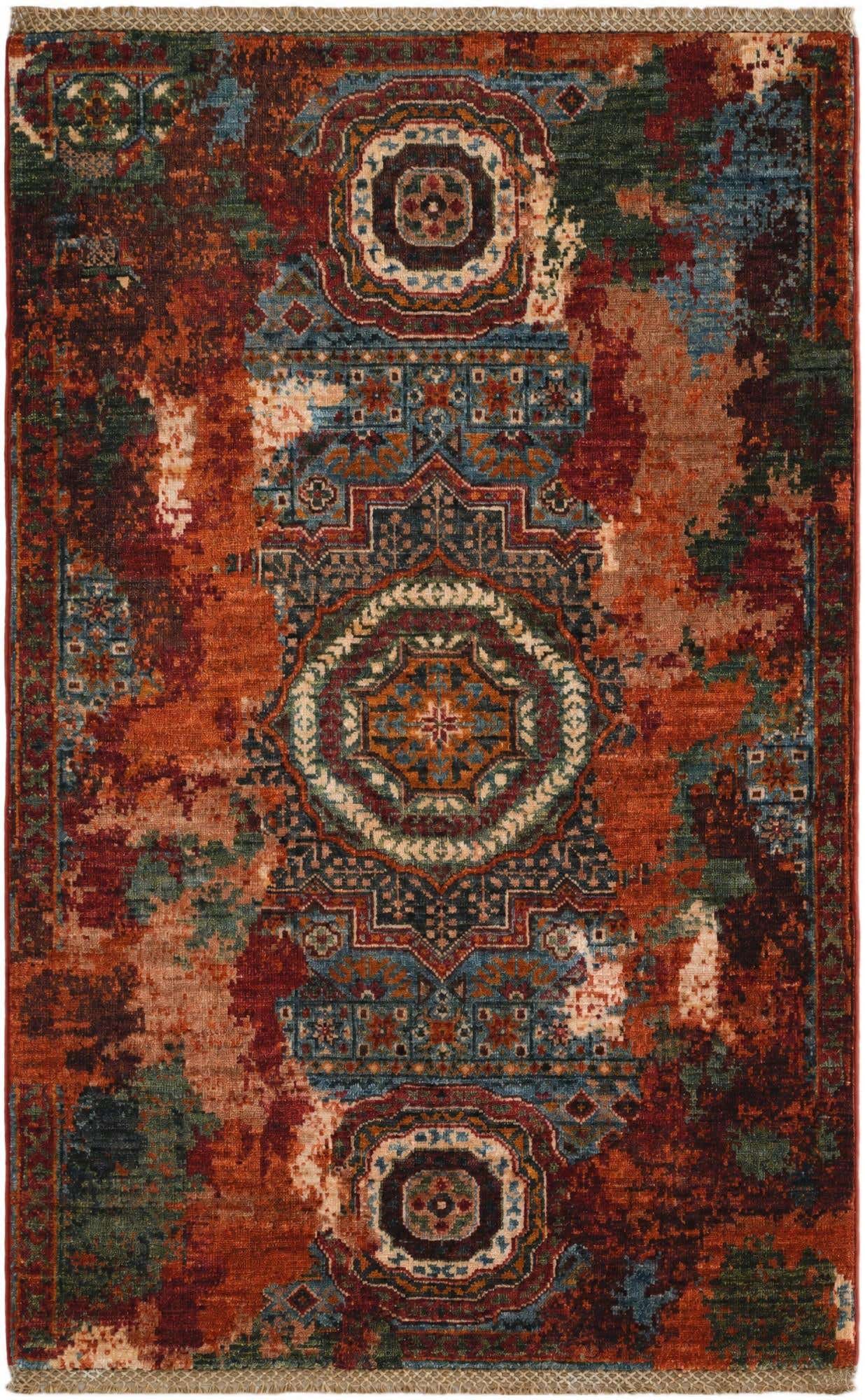2' 9 x 4' 3 Hand Knotted Mamluk Ziegler Rug