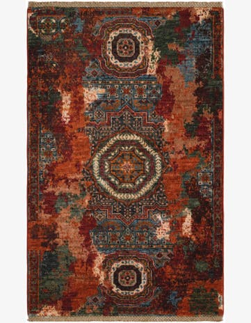 2' 9 x 4' 3 Hand Knotted Mamluk Ziegler Rug