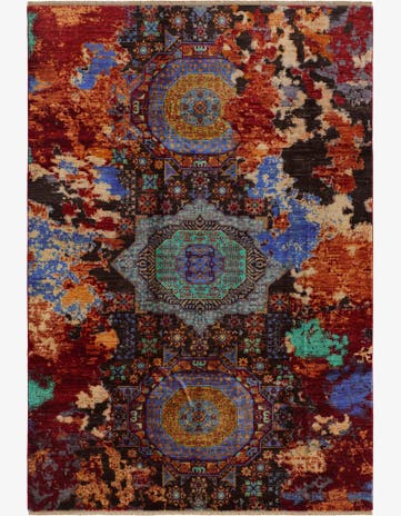 6' 8 x 9' 10 Hand Knotted Mamluk Ziegler Rug