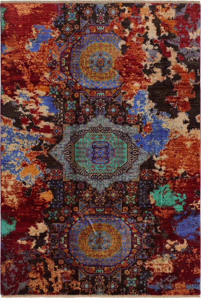 6' 8 x 9' 10 Hand Knotted Mamluk Ziegler Rug