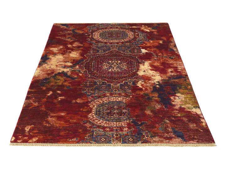 4' 2 x 6' 3 Hand Knotted Mamluk Ziegler Rug