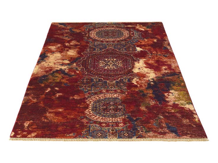 Detail image of 4' 2 x 6' 3 Hand Knotted Mamluk Ziegler Rug