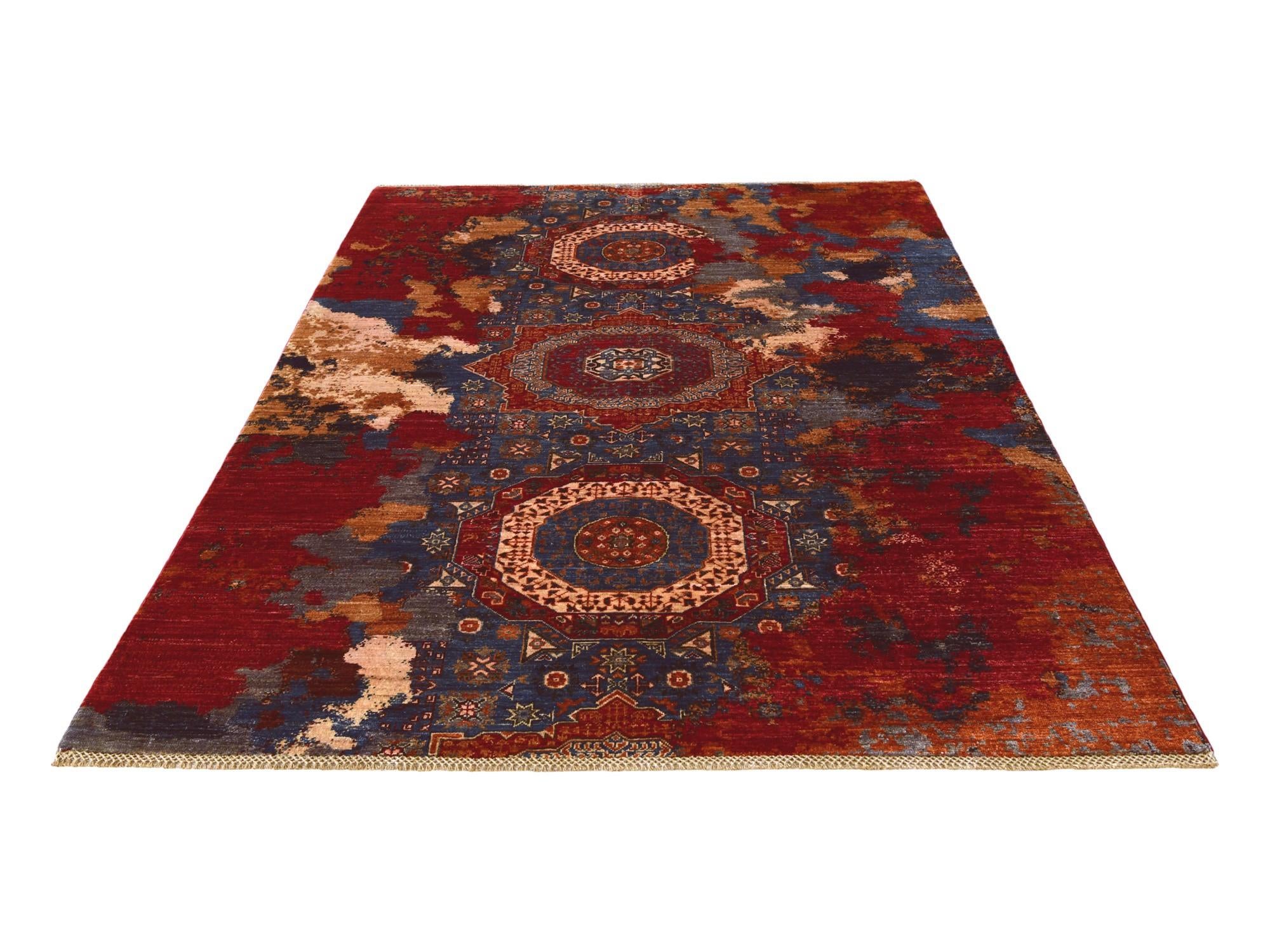 5' 9 x 8' 5 Hand Knotted Mamluk Ziegler Rug