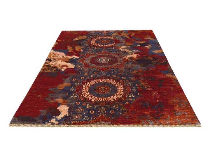 5' 9 x 8' 5 Hand Knotted Mamluk Ziegler Rug