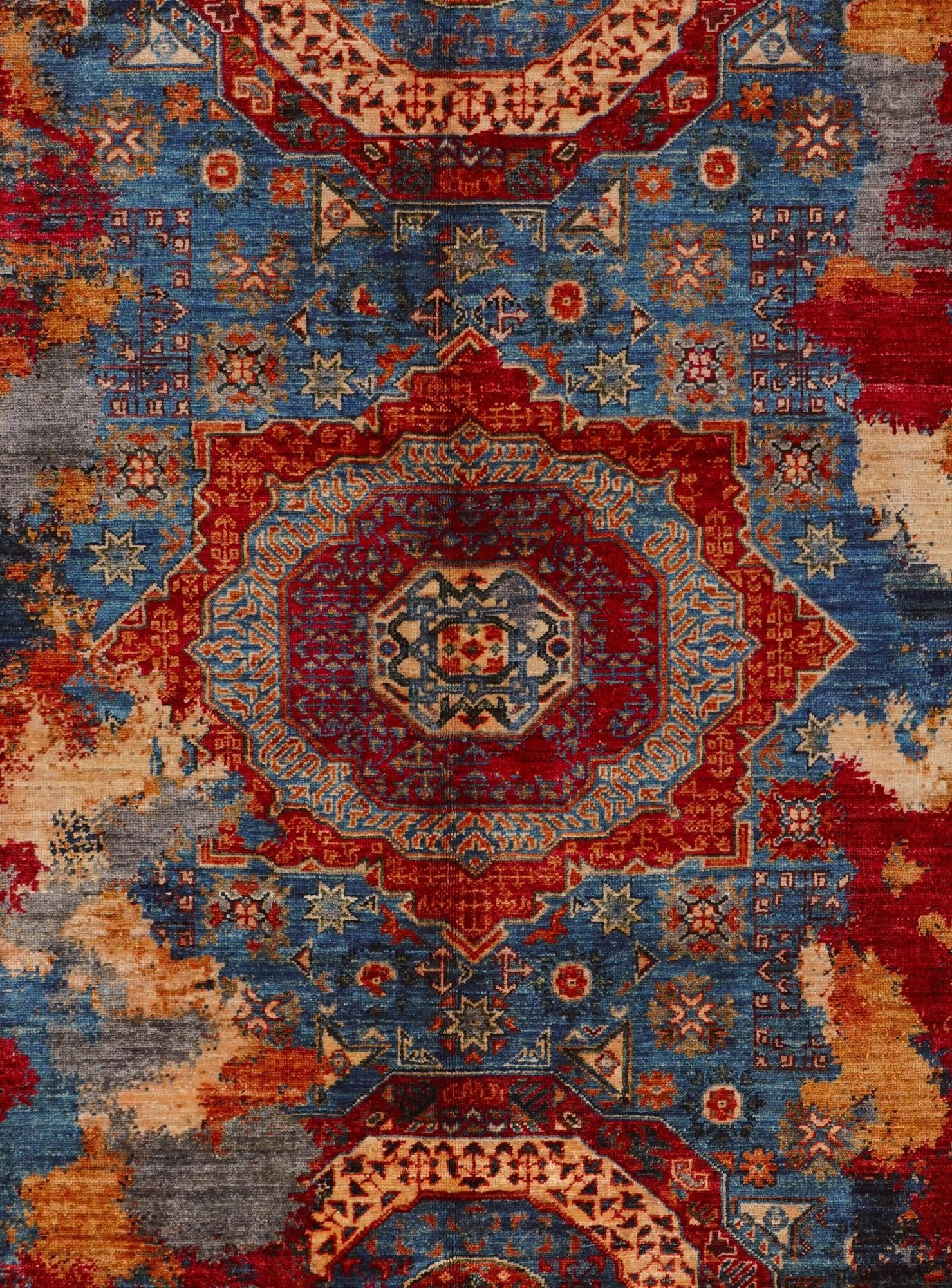 5' 9 x 8' 5 Hand Knotted Mamluk Ziegler Rug