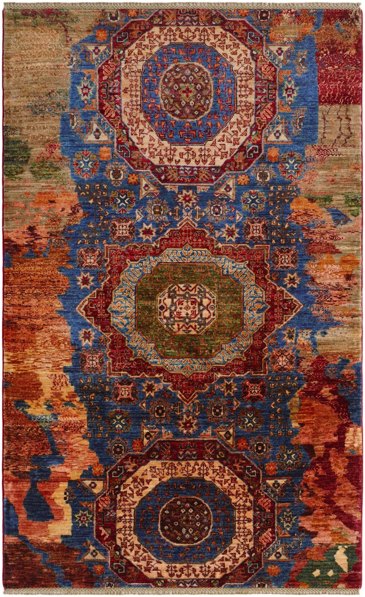 4' x 6' 4 Hand Knotted Mamluk Ziegler Rug