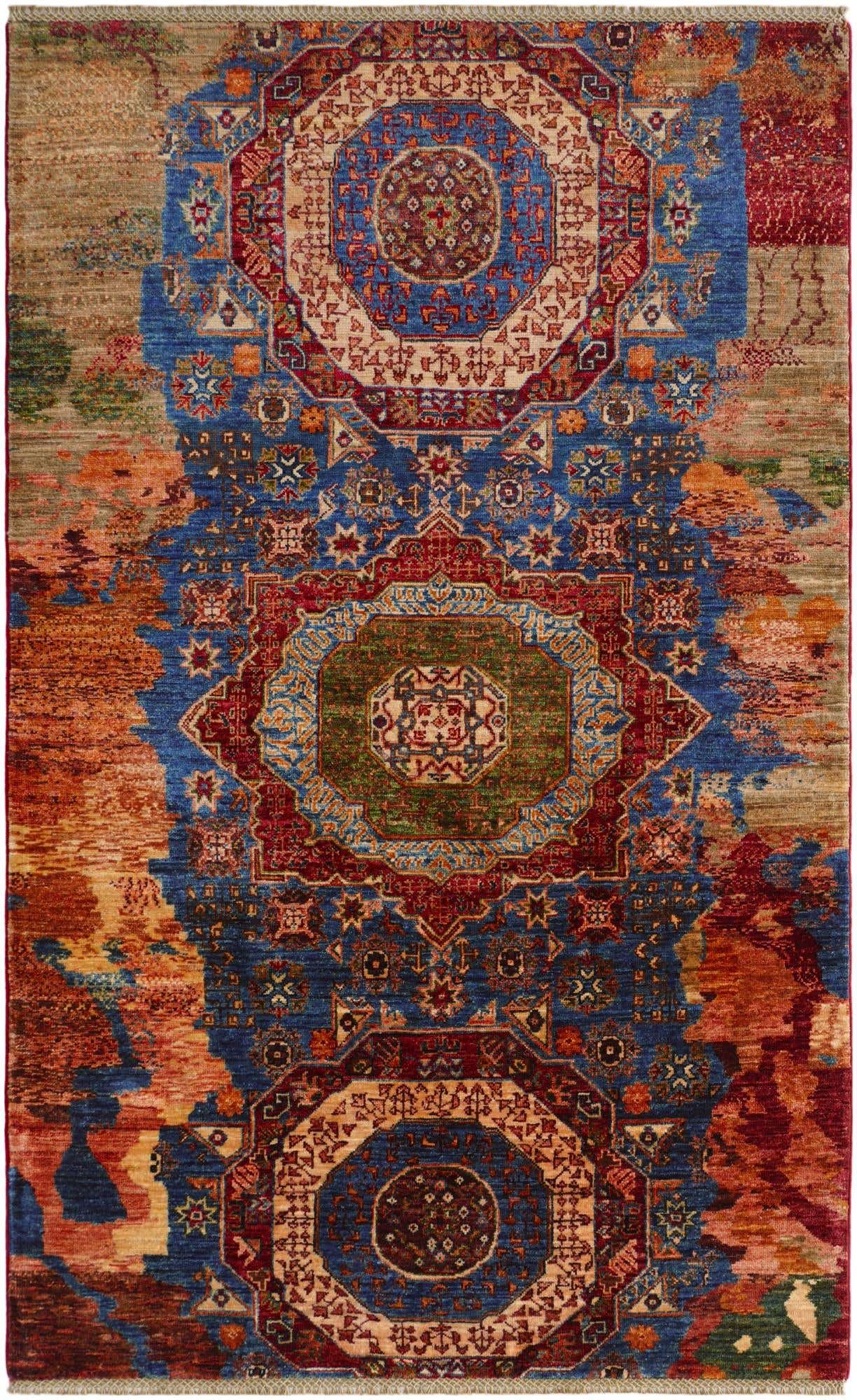4' x 6' 4 Hand Knotted Mamluk Ziegler Rug