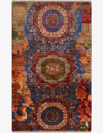 4' x 6' 4 Hand Knotted Mamluk Ziegler Rug