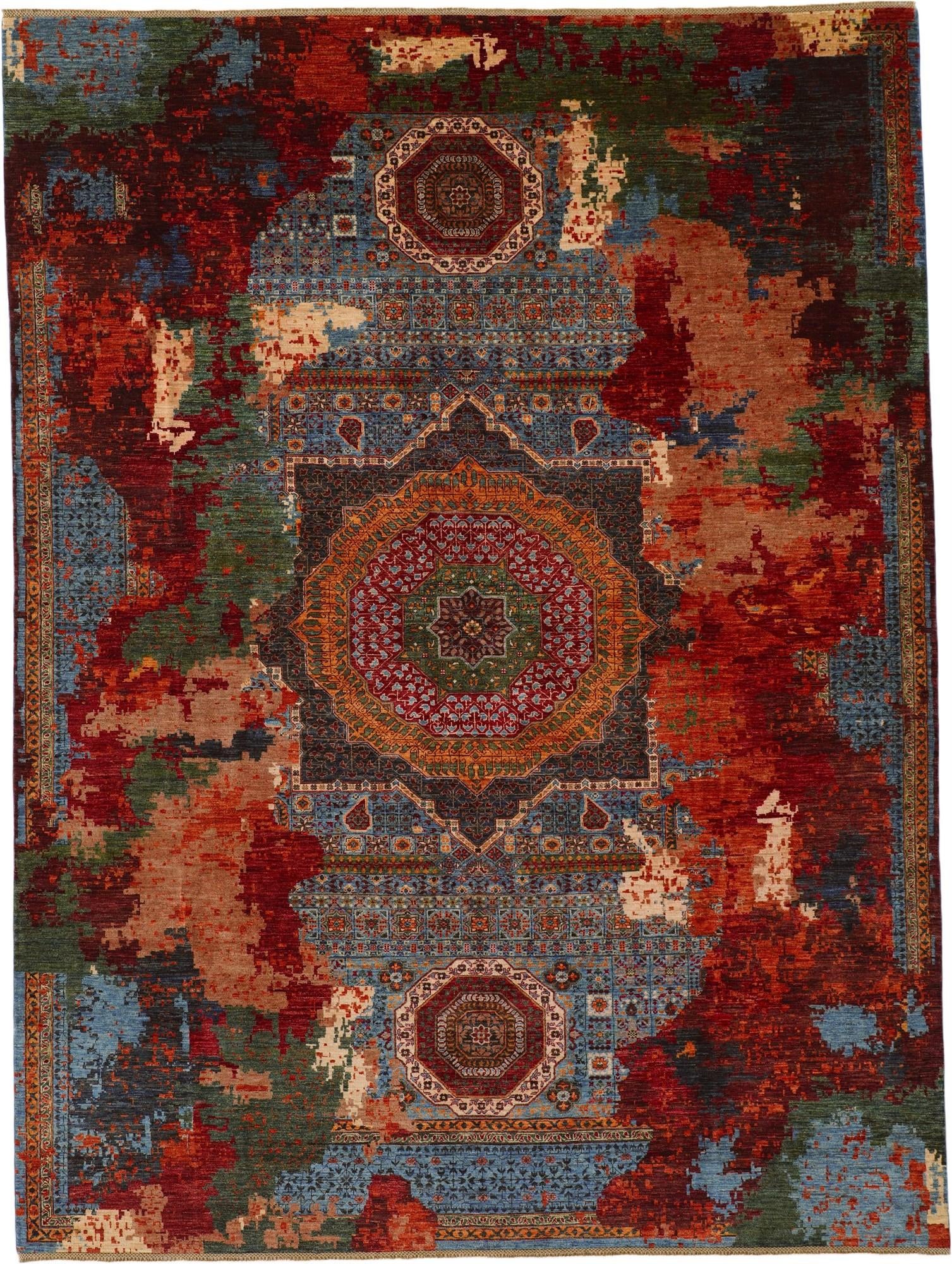 10' 3 x 13' 7 Hand Knotted Mamluk Ziegler Rug