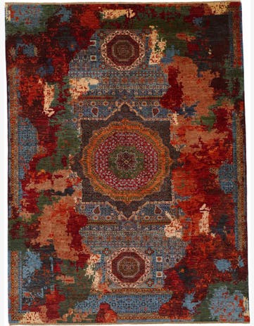 10' 3 x 13' 7 Hand Knotted Mamluk Ziegler Rug