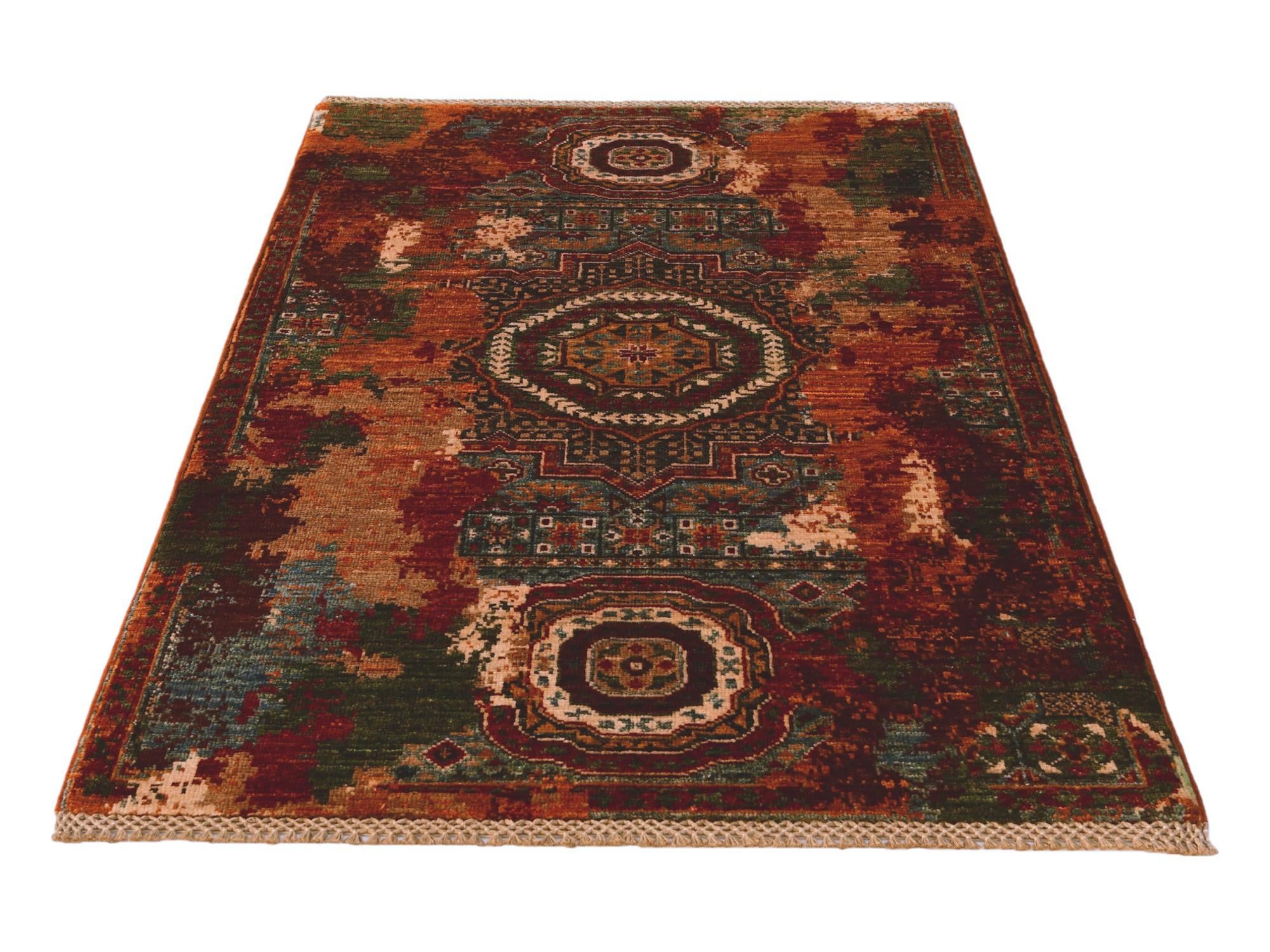 2' 9 x 4' 4 Hand Knotted Mamluk Ziegler Rug