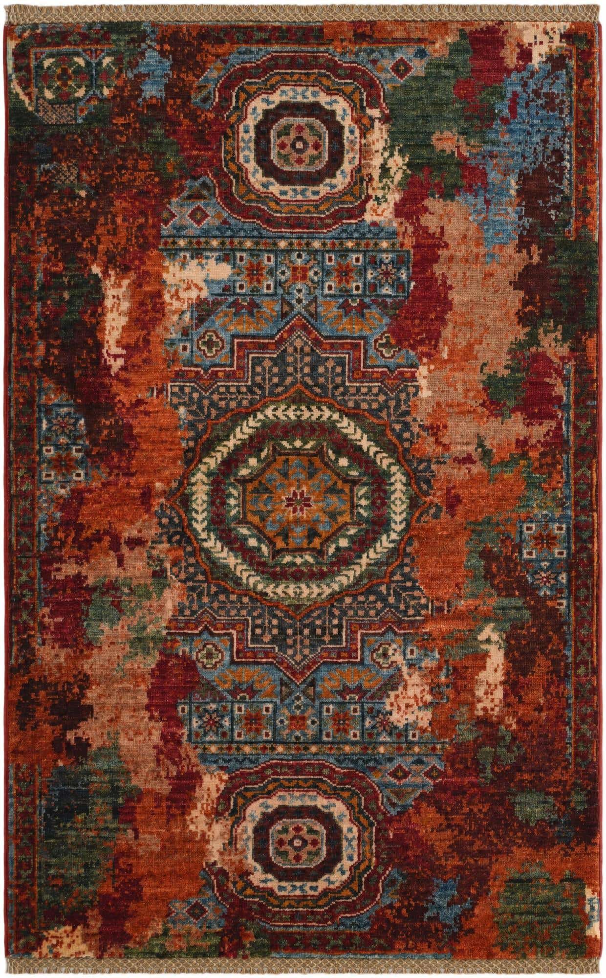 2' 9 x 4' 4 Hand Knotted Mamluk Ziegler Rug