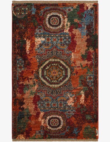 2' 9 x 4' 4 Hand Knotted Mamluk Ziegler Rug