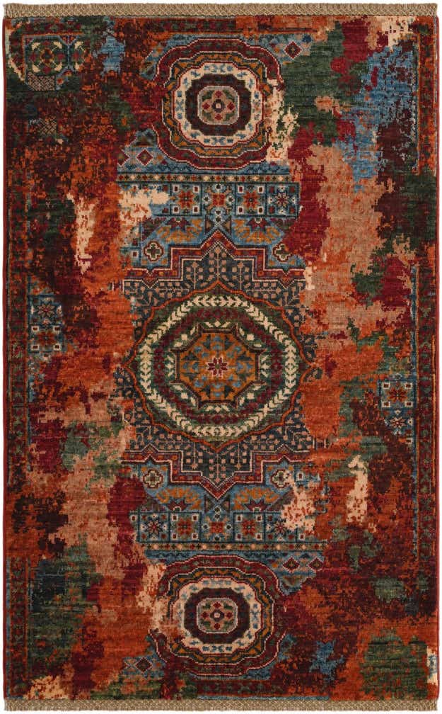 2' 9 x 4' 4 Hand Knotted Mamluk Ziegler Rug