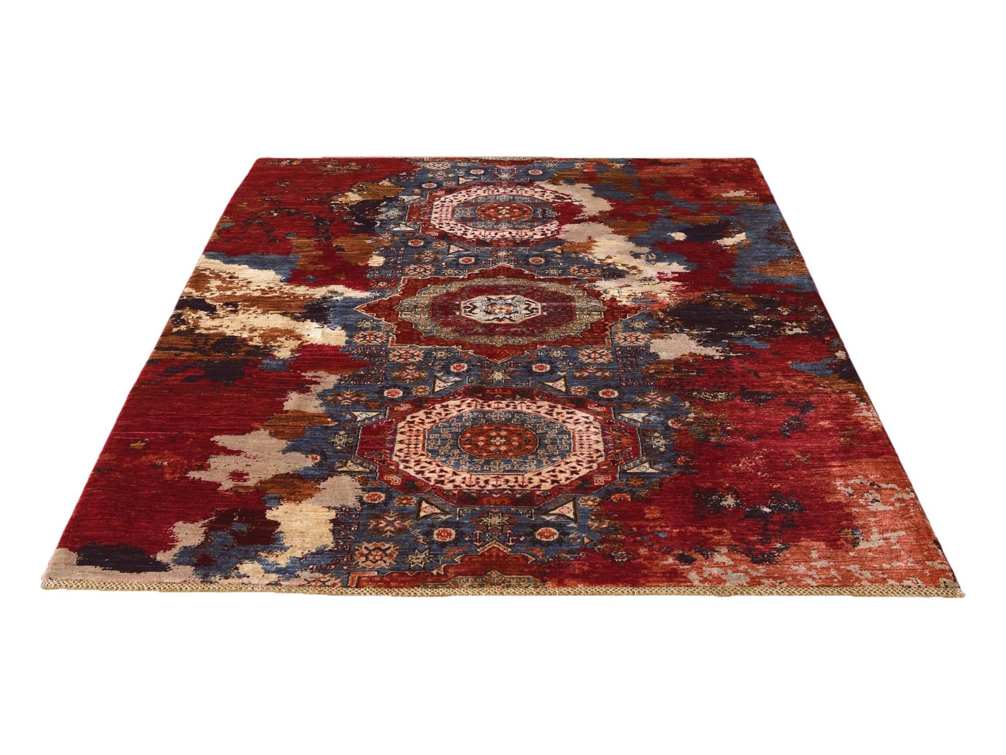 5' 8 x 8' 2 Hand Knotted Mamluk Ziegler Rug