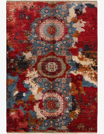 5' 8 x 8' 2 Hand Knotted Mamluk Ziegler Rug
