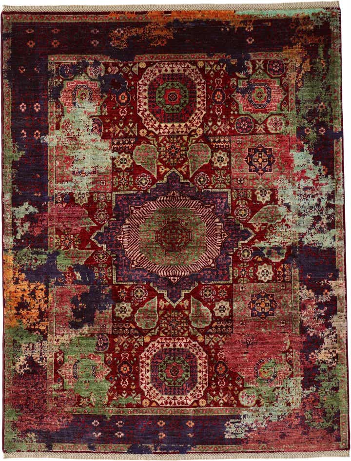 4' 11 x 6' 5 Hand Knotted Mamluk Ziegler Rug