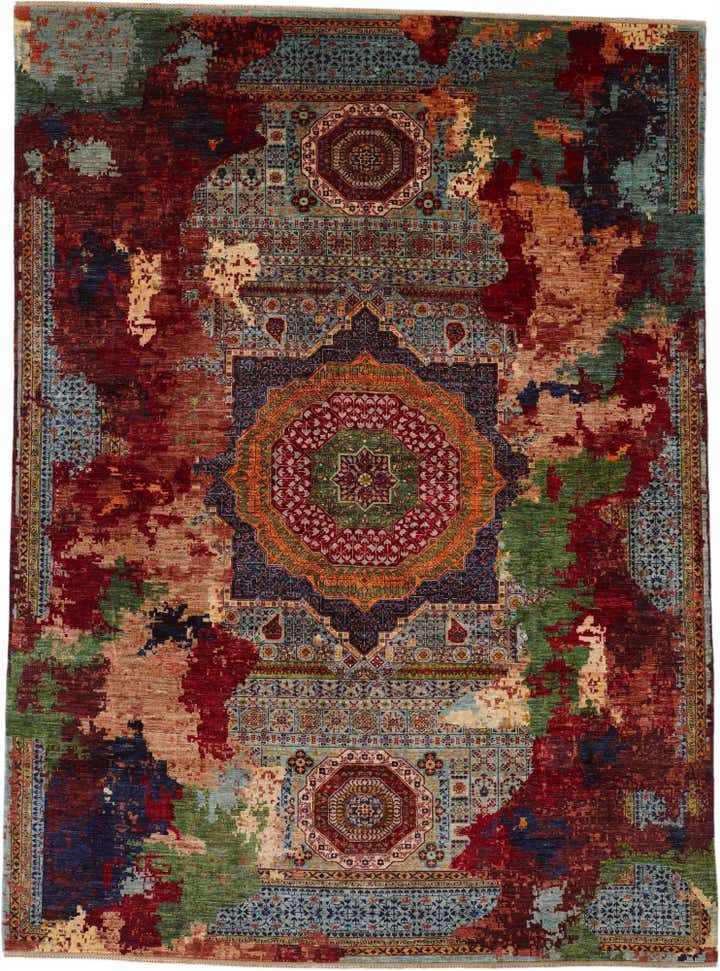 9' 11 x 13' 5 Hand Knotted Mamluk Ziegler Rug