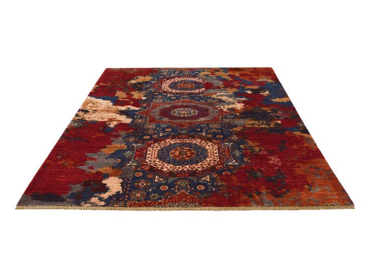 Detail image of 6' x 8' Hand Knotted Mamluk Ziegler Rug