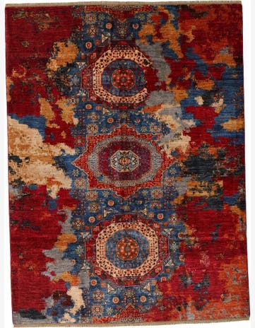 6' x 8' Hand Knotted Mamluk Ziegler Rug