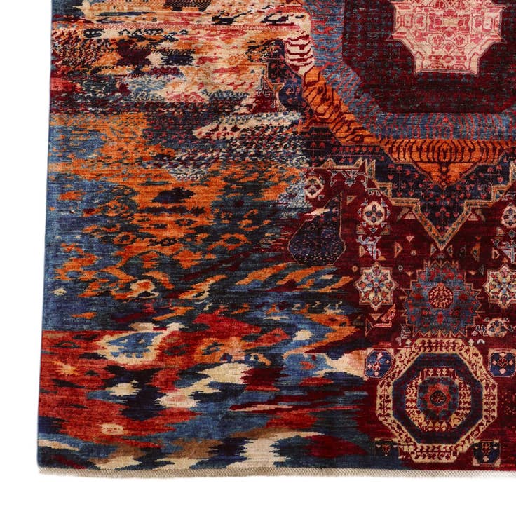 Detail image of 8' x 9' 6 Hand Knotted Mamluk Ziegler Rug