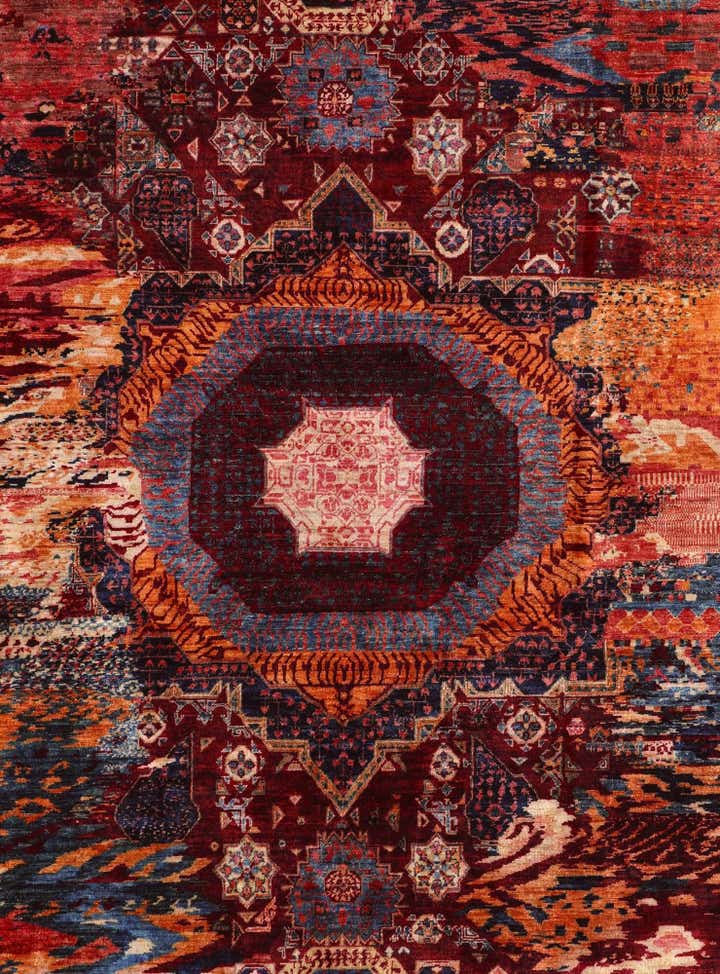 8' x 9' 6 Hand Knotted Mamluk Ziegler Rug
