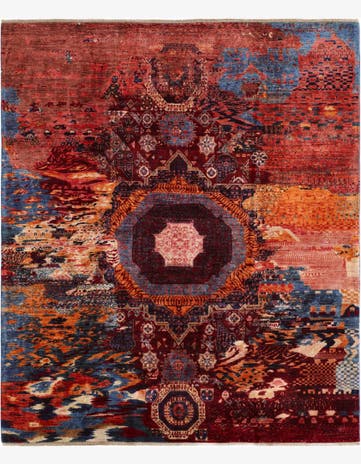 8' x 9' 6 Hand Knotted Mamluk Ziegler Rug
