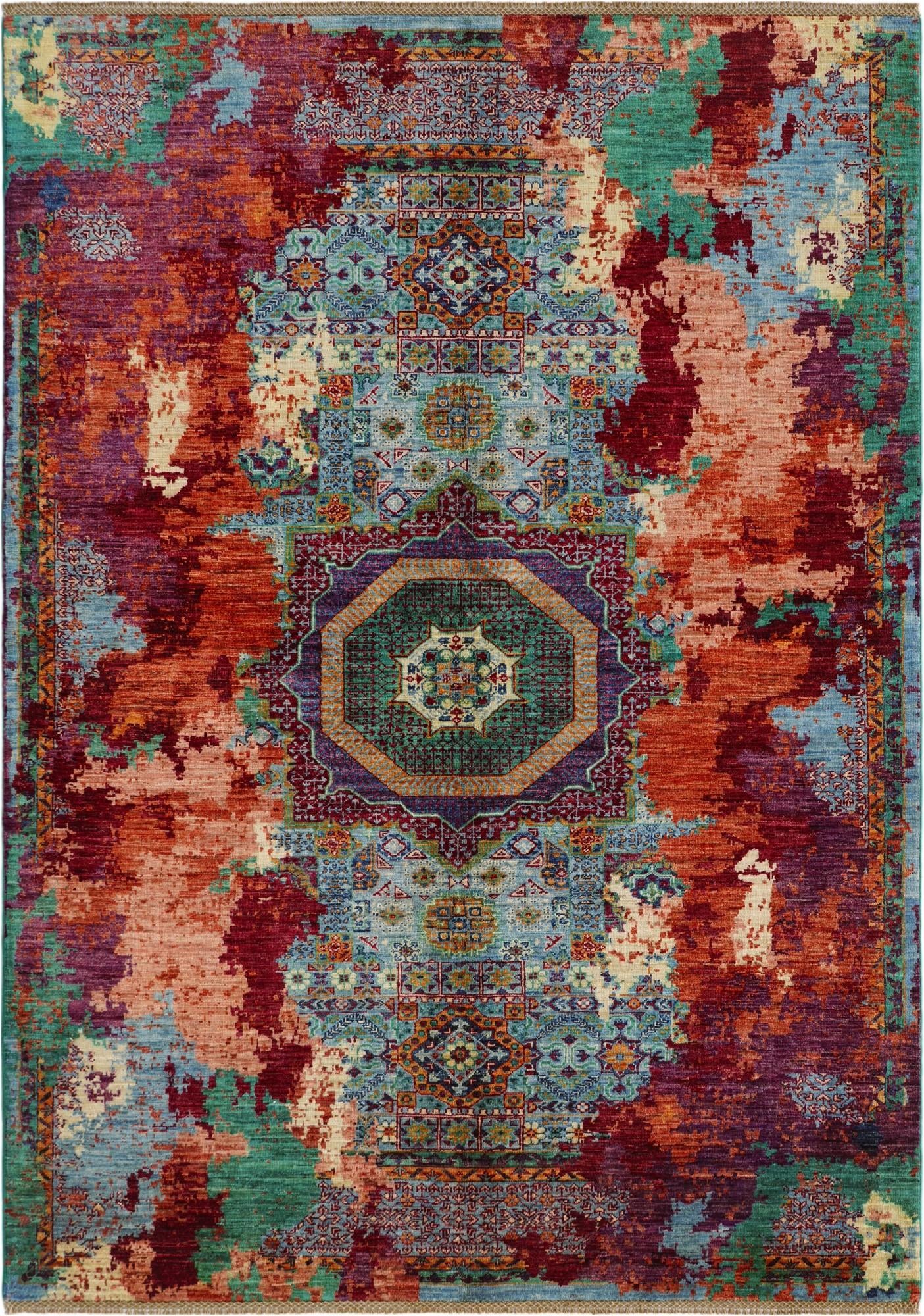 5' 9 x 8' Hand Knotted Mamluk Ziegler Rug