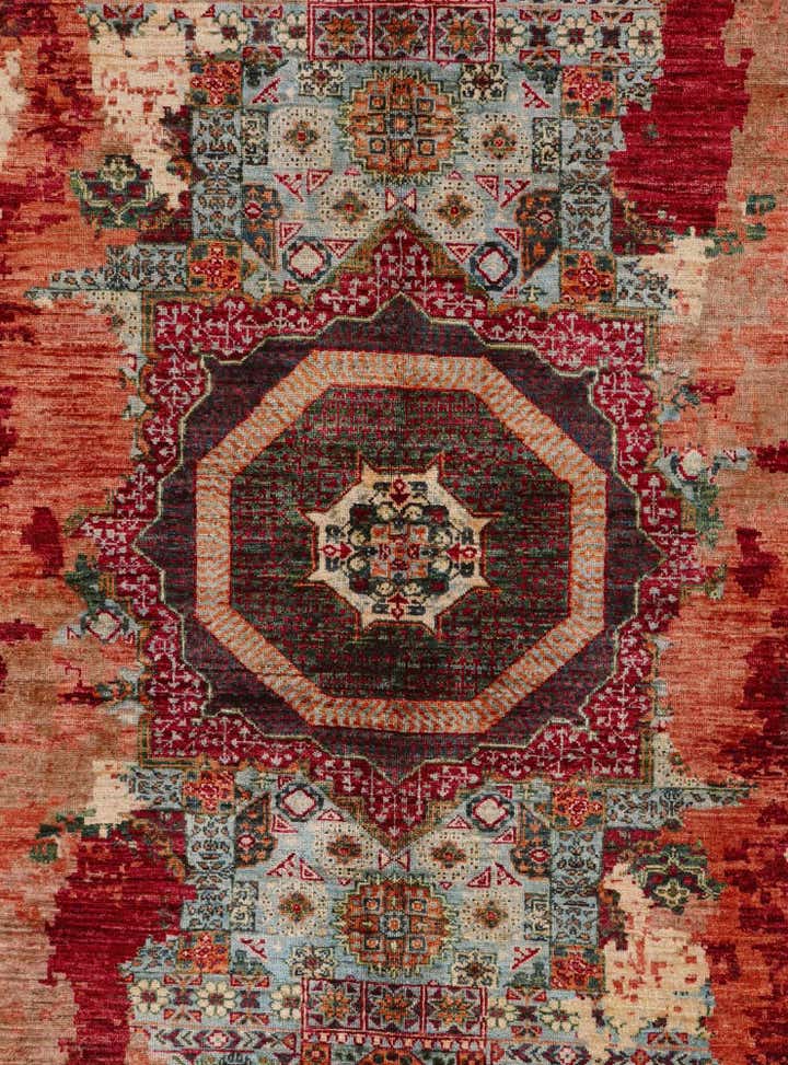 5' 9 x 8' 6 Hand Knotted Mamluk Ziegler Rug