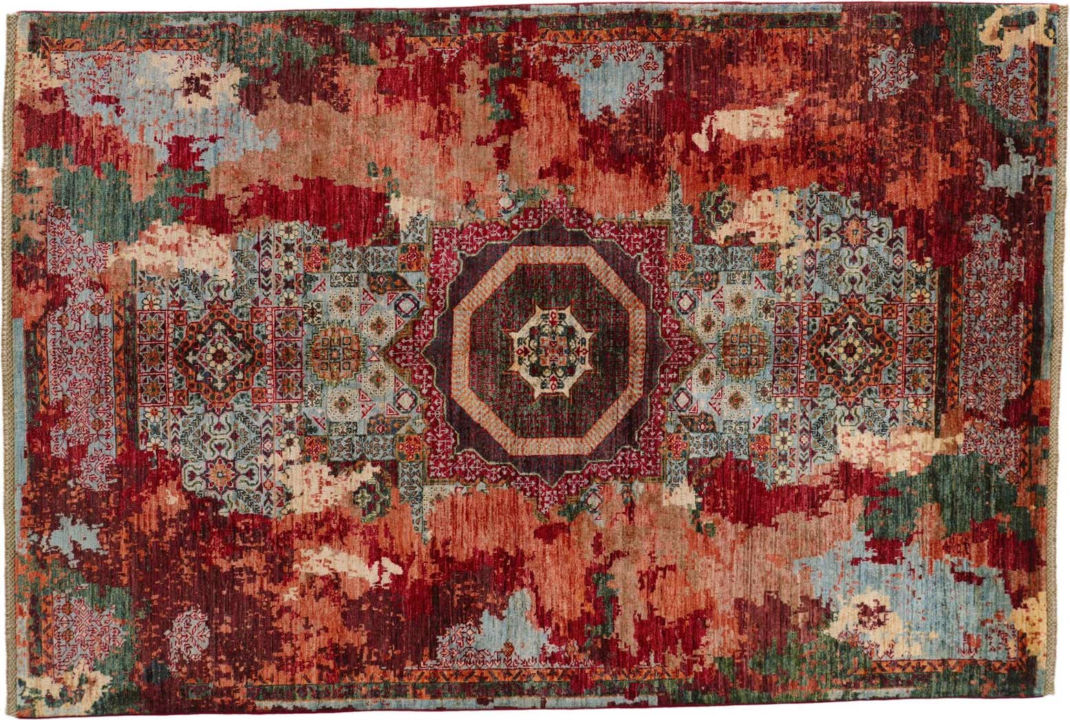 5' 9 x 8' 6 Hand Knotted Mamluk Ziegler Rug