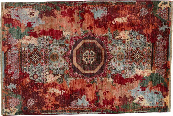 5' 9 x 8' 6 Hand Knotted Mamluk Ziegler Rug