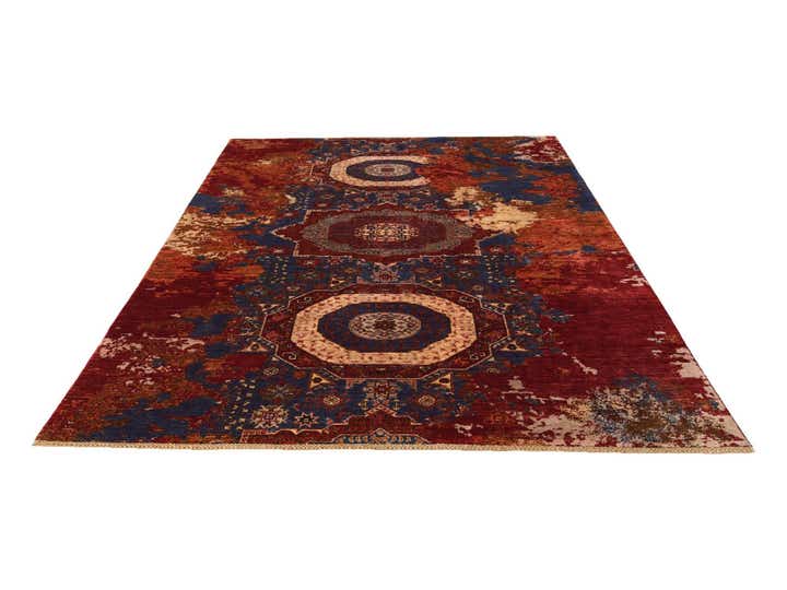 6' 9 x 10' 1 Hand Knotted Mamluk Ziegler Rug